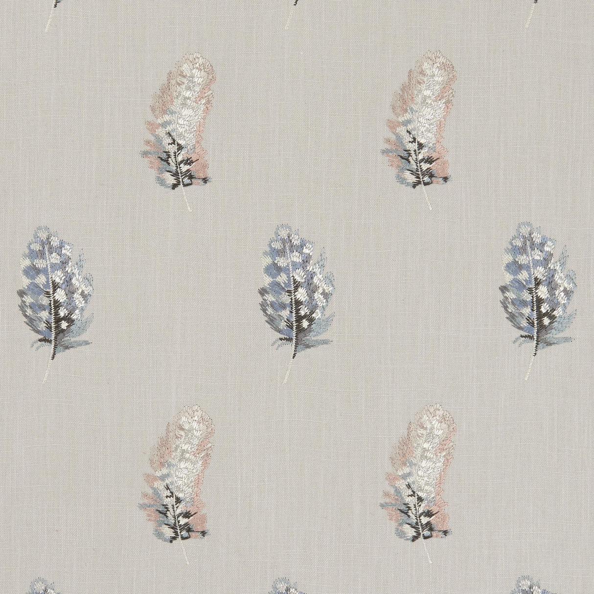 Clarke & Clarke PLUMIS BLUSH/LINEN Drapery Fabric
