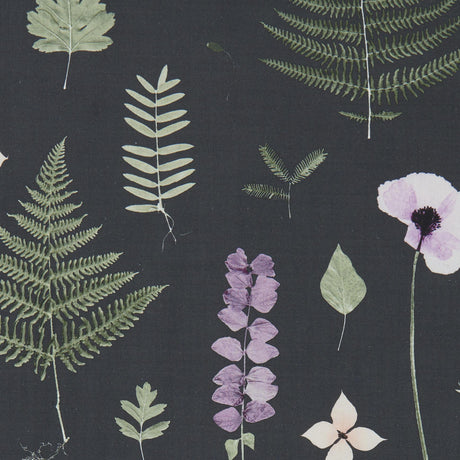 Clarke & Clarke HERBARIUM HEATHER/EBONY Fabric
