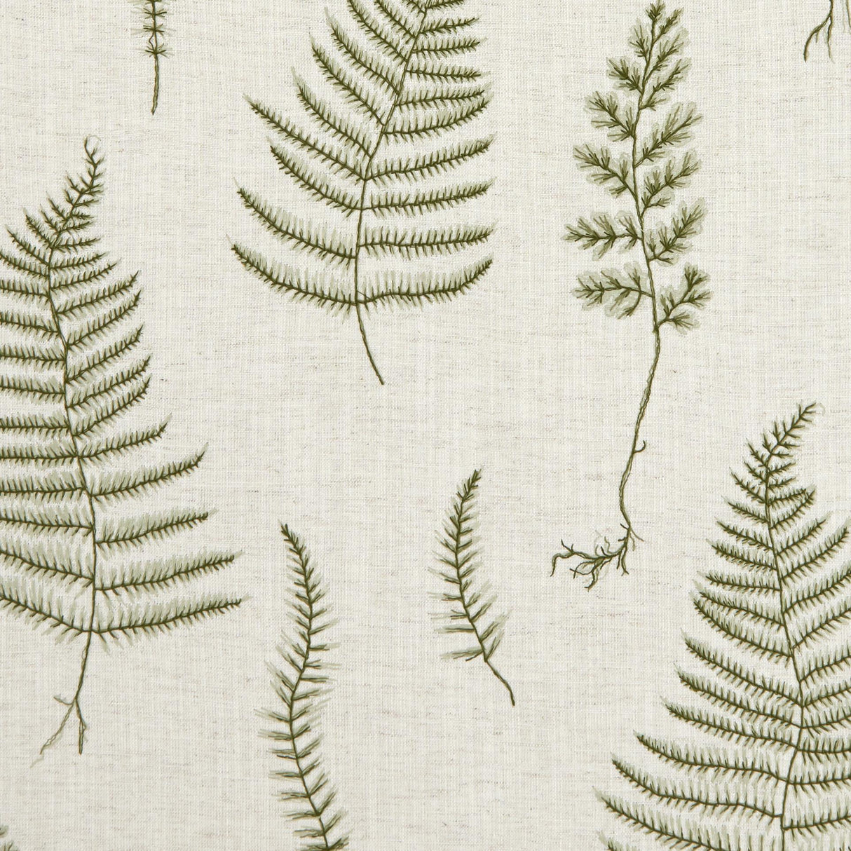 Clarke & Clarke LORELLE NATURAL/FOREST Drapery Fabric