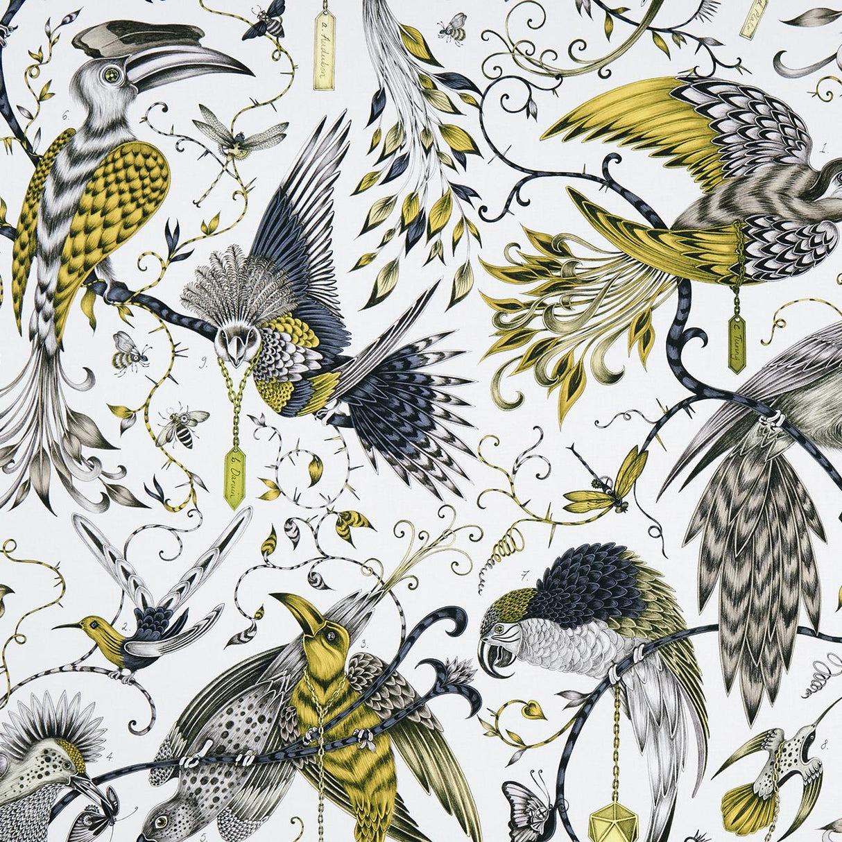 Clarke & Clarke AUDUBON GOLD Fabric