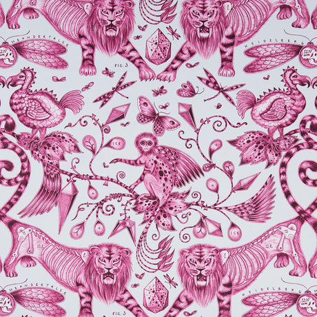 Clarke & Clarke EXTINCT MAGENTA Fabric