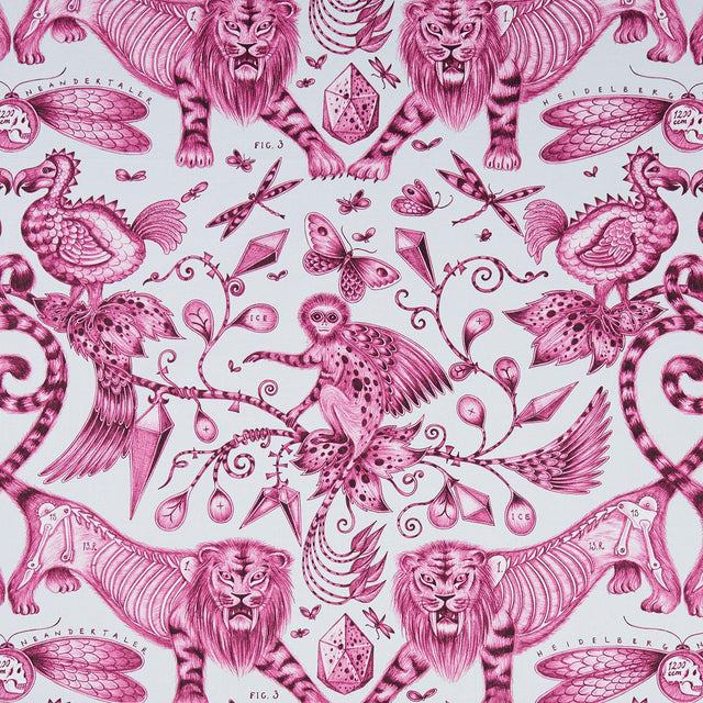 Clarke & Clarke EXTINCT MAGENTA Fabric