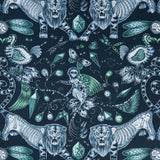 Clarke & Clarke EXTINCT NAVY Fabric