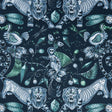 Clarke & Clarke EXTINCT NAVY Fabric