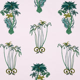 Clarke & Clarke JUNGLE PALMS PINK Fabric