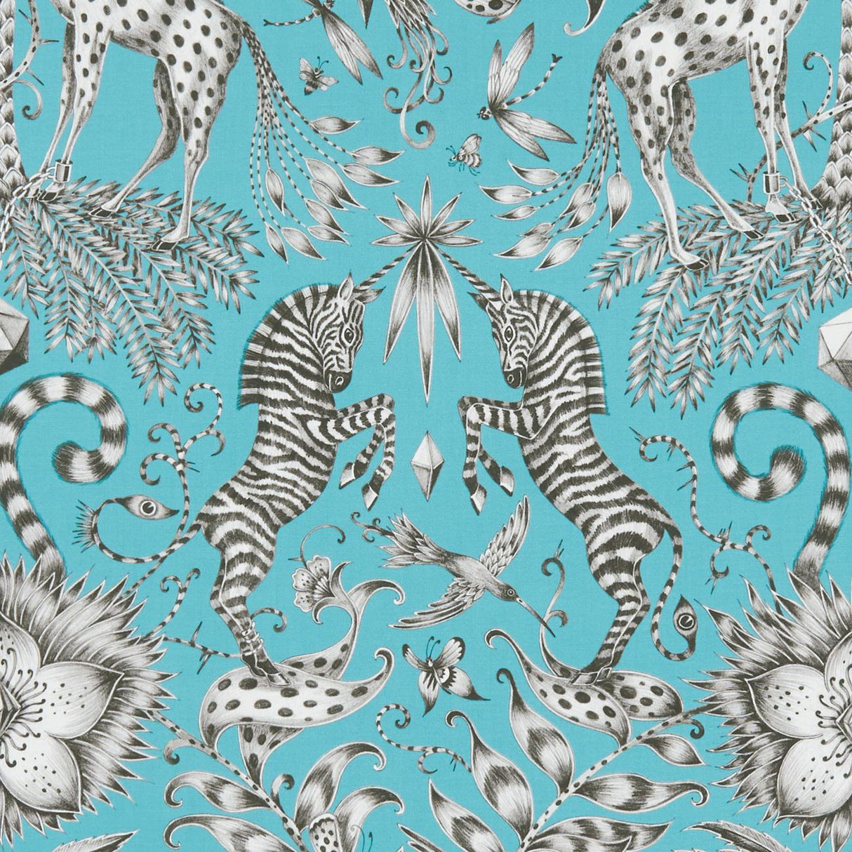 Clarke & Clarke KRUGER TEAL Fabric