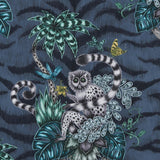 Clarke & Clarke LEMUR NAVY Fabric