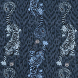 Clarke & Clarke TIGRIS NAVY Fabric
