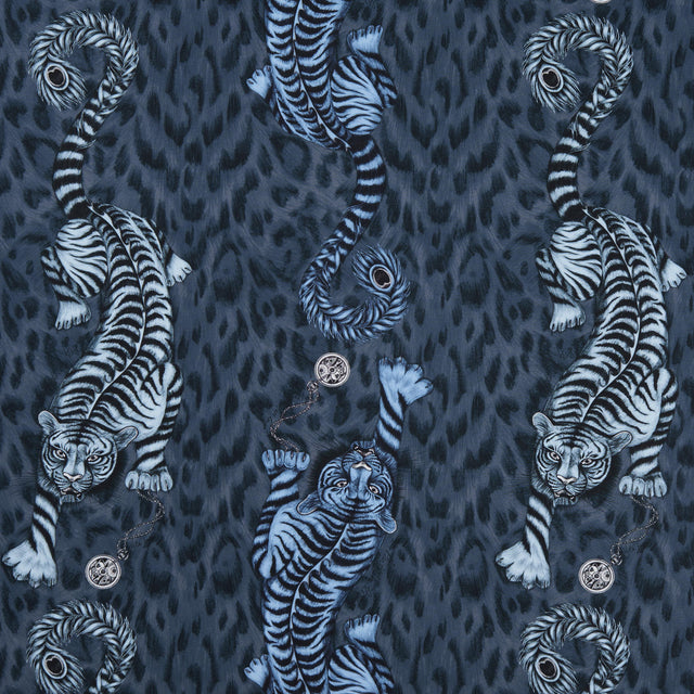 Clarke & Clarke TIGRIS NAVY Fabric