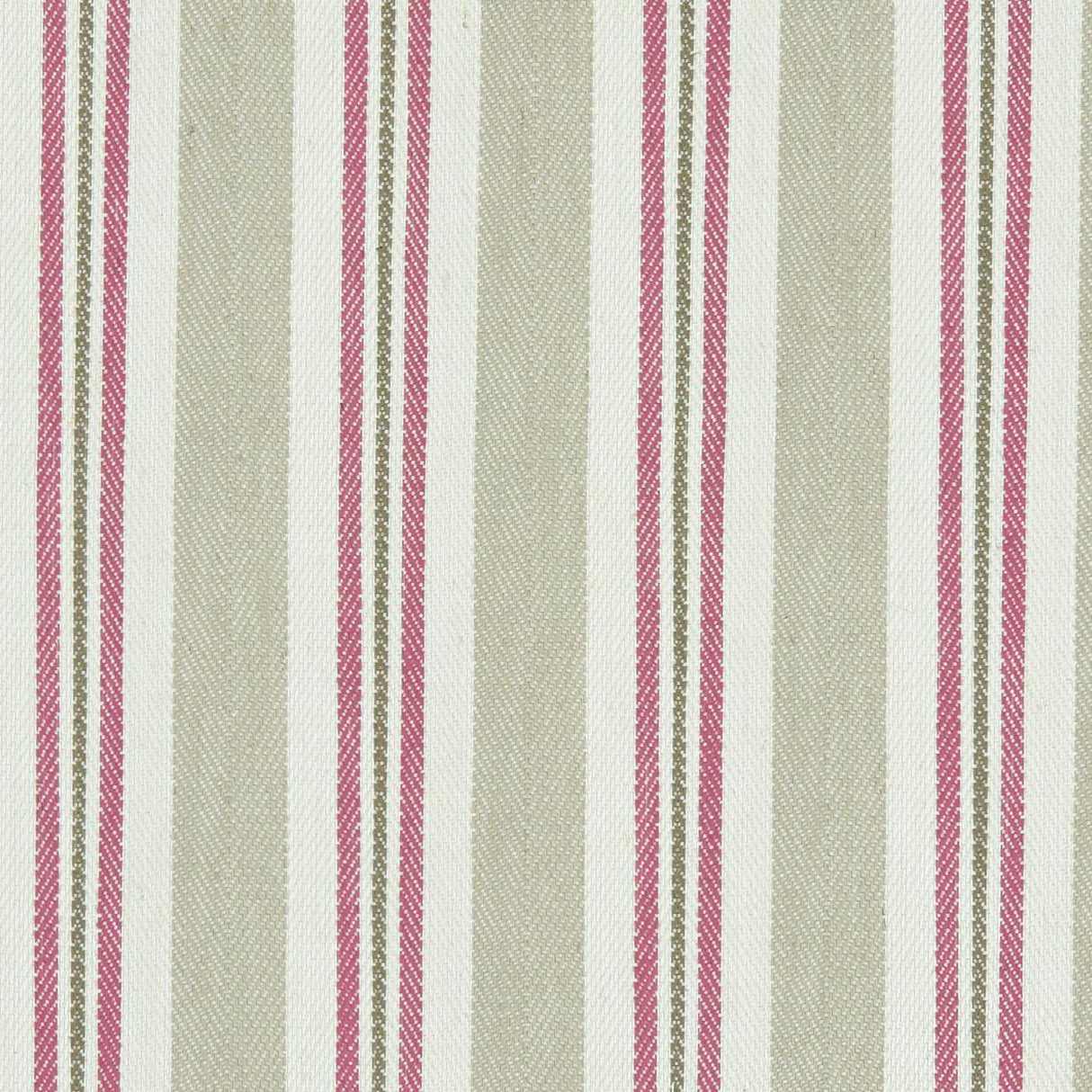Clarke & Clarke ALDERTON RASPBERRY/LINEN Fabric