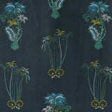 Clarke & Clarke JUNGLE VELVET NAVY Fabric