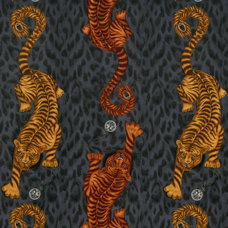 Clarke & Clarke TIGRIS VELVET FLAME Fabric