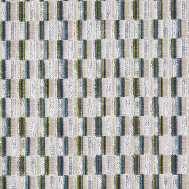 Clarke & Clarke CUBIS PEACOCK Fabric