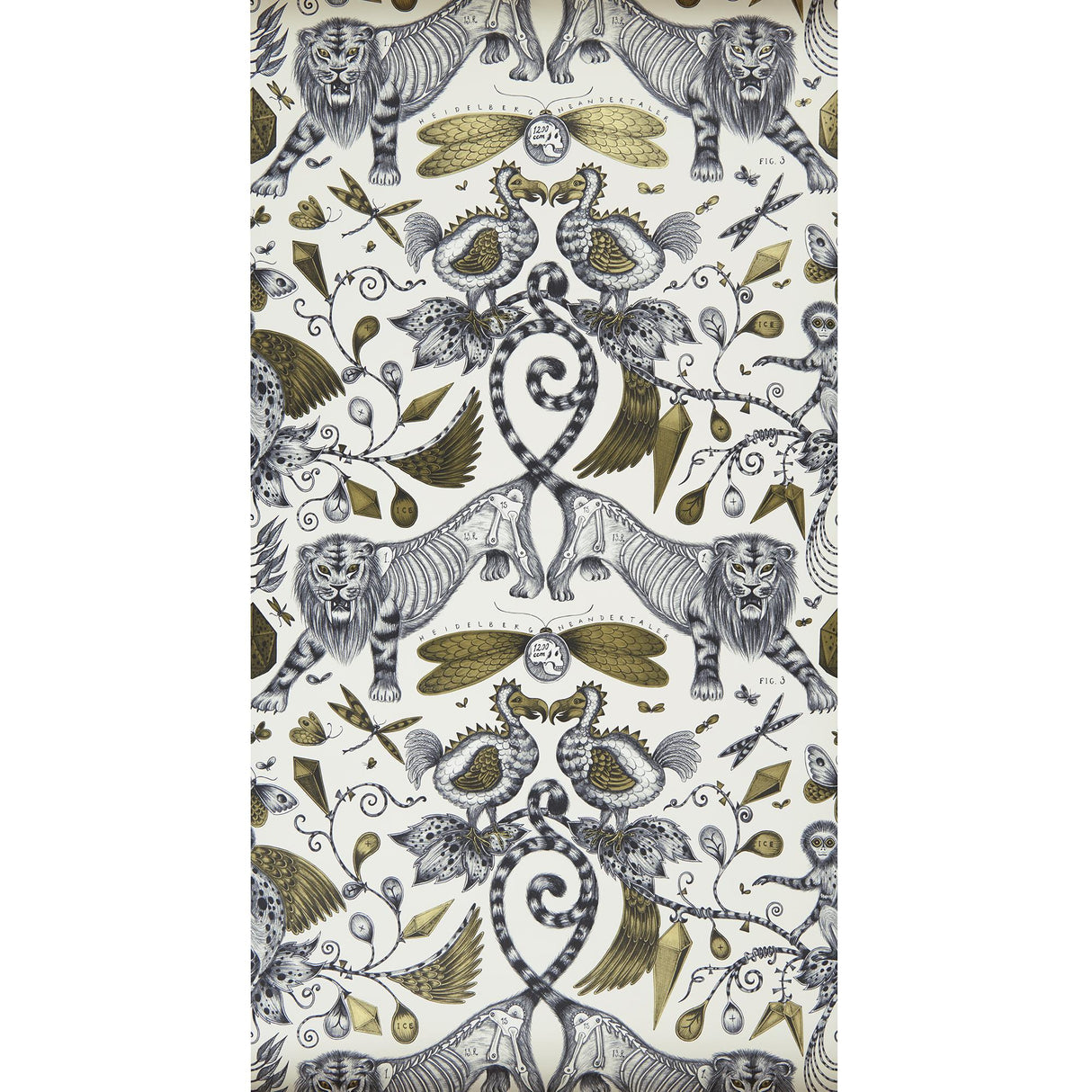 Clarke & Clarke EXTINCT GOLD Wallpaper