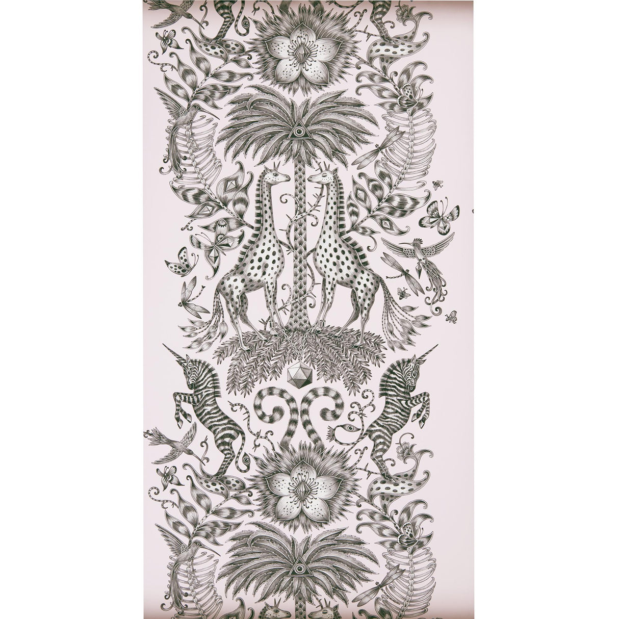 Clarke & Clarke KRUGER PINK Wallpaper