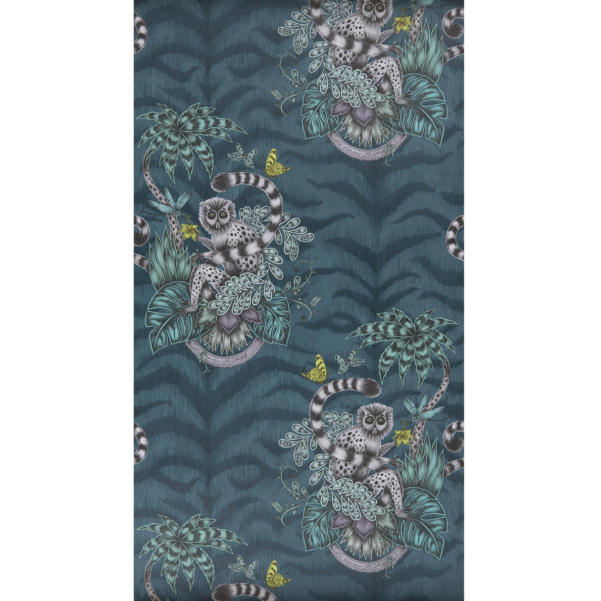Clarke & Clarke LEMUR NAVY Wallpaper