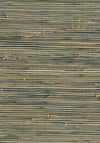 Seabrook Rushcloth Blue, Brown Wallpaper