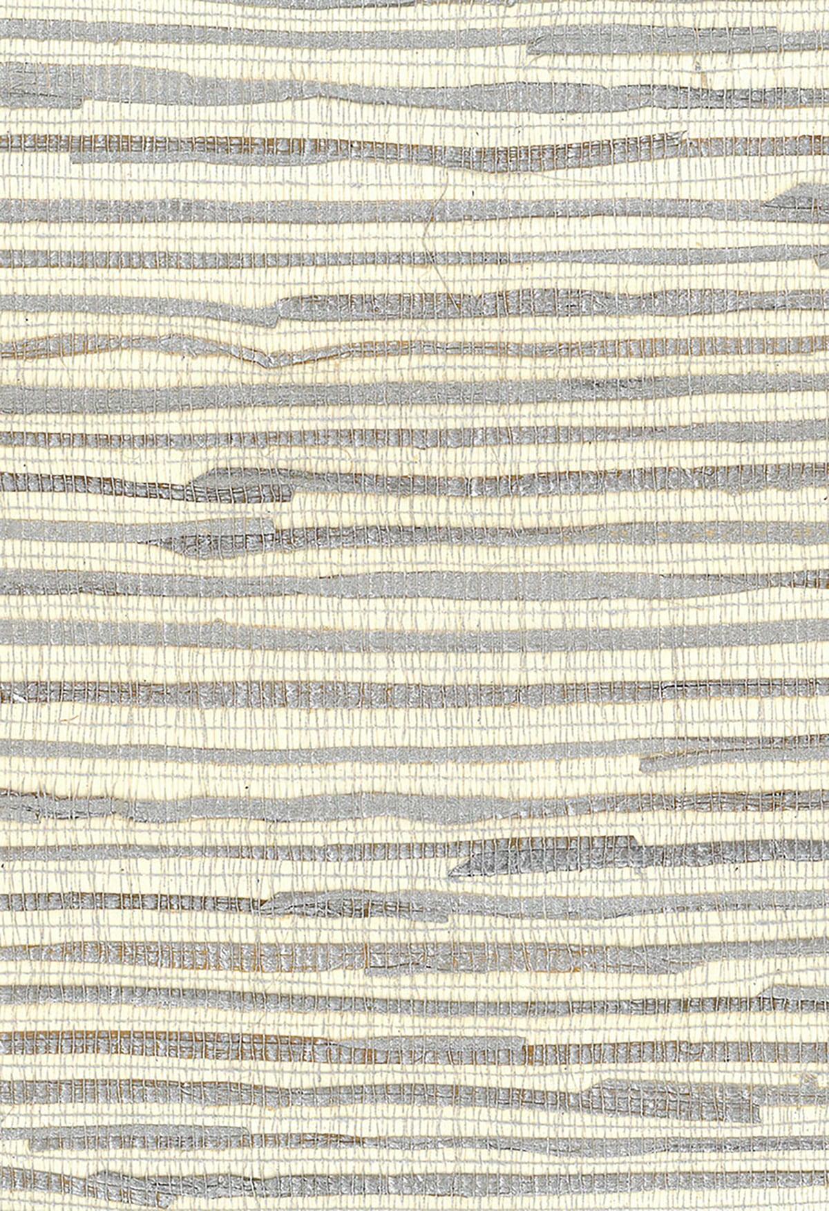 Seabrook Java Grass Metallic Silver, Off White Wallpaper