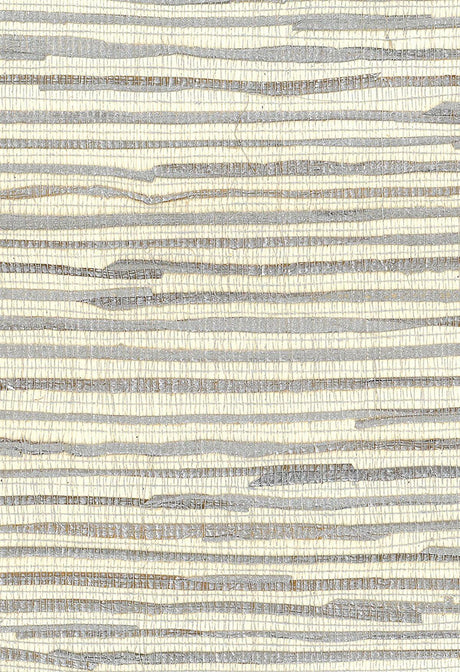 Seabrook Java Grass Silver Wallpaper