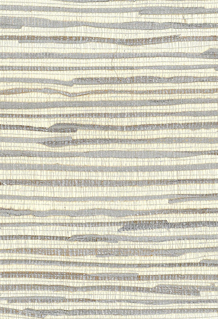 Seabrook Java Grass Silver Wallpaper
