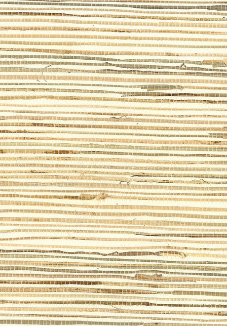 Seabrook Rushcloth Brown, Off White Wallpaper