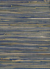Seabrook Triangle Grass Blue, Tan Wallpaper