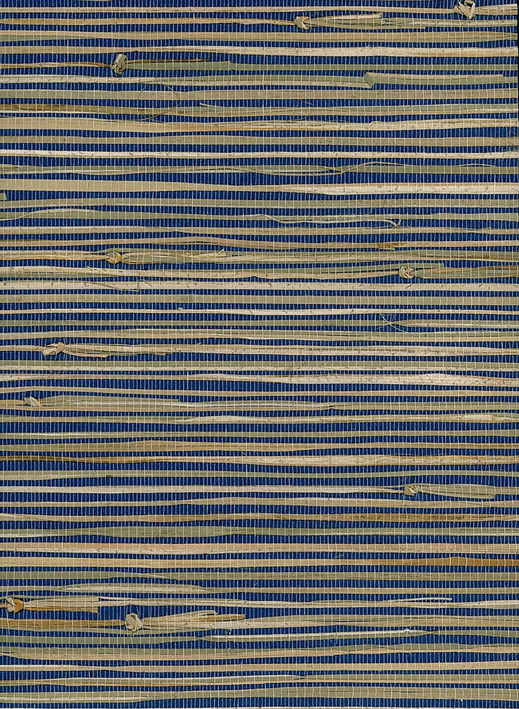Seabrook Triangle Grass Blue Wallpaper