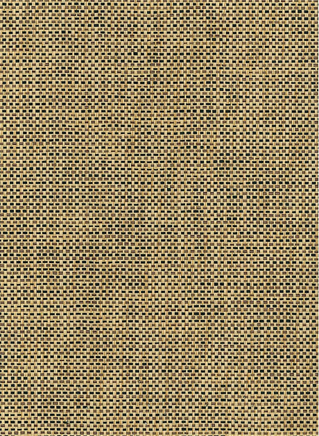 Seabrook Paperweave Black, Tan Wallpaper