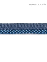 Scalamandre Boulevard Cord Federal Blue Trim