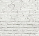 Seabrook Vintage White Brick Off-White Wallpaper