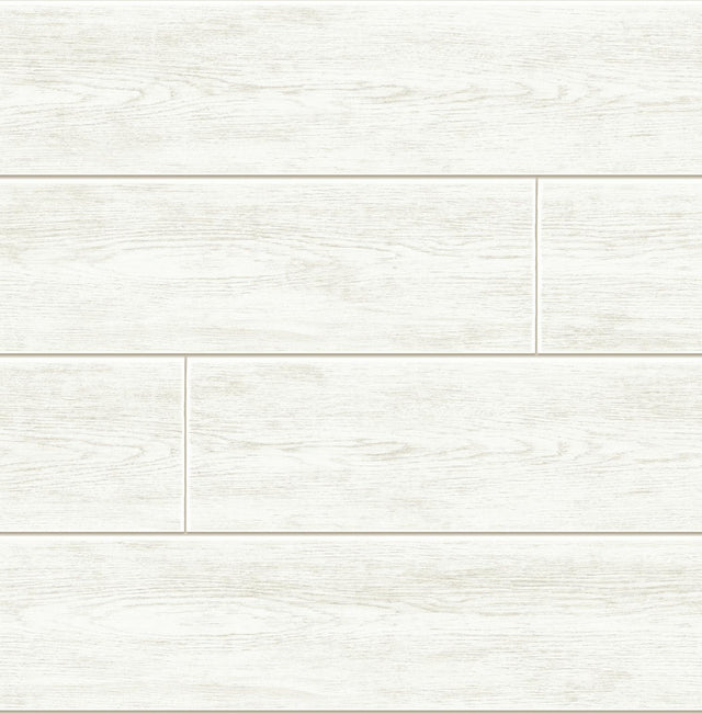 Seabrook Off-White Shiplap Off-White Wallpaper