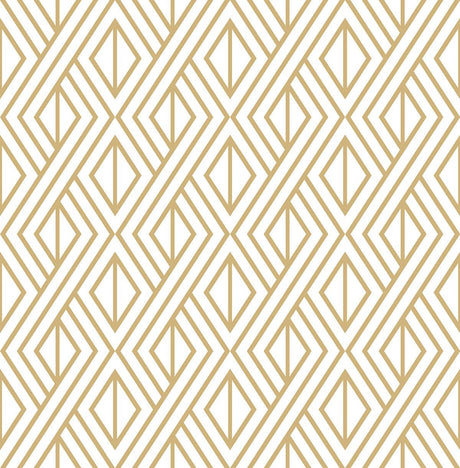 Seabrook Gold Diamond Geometric Metallic Gold Wallpaper
