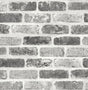 Seabrook Gray Washed Brick Soft Gray & Charcoal Wallpaper