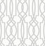 Seabrook Soft Gray Deco Lattice Soft Gray & White Wallpaper