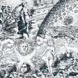 Schumacher Modern Toile Black Fabric