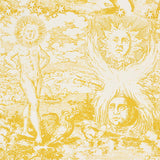 Schumacher Modern Toile Yellow Fabric