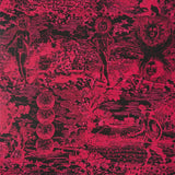 Schumacher Modern Toile Pink & Black Fabric