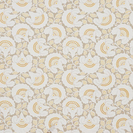 Schumacher Jackie Appliqu Embroidery Natural Fabric