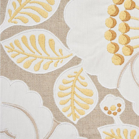 Schumacher Jackie Appliqu Embroidery Natural Fabric