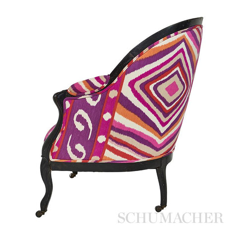Schumacher Terence Ikat Magenta Fabric