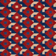 Schumacher Dazzle Ship Velvet Blue & Red Fabric