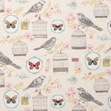 Clarke & Clarke MELODIE NATURAL Fabric