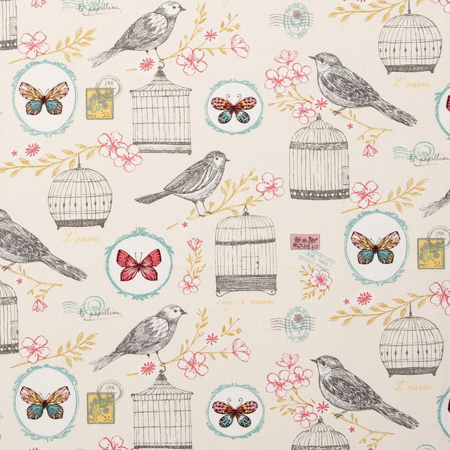 Clarke & Clarke MELODIE NATURAL Fabric