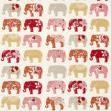 Clarke & Clarke ELEPHANTS SPICE Fabric