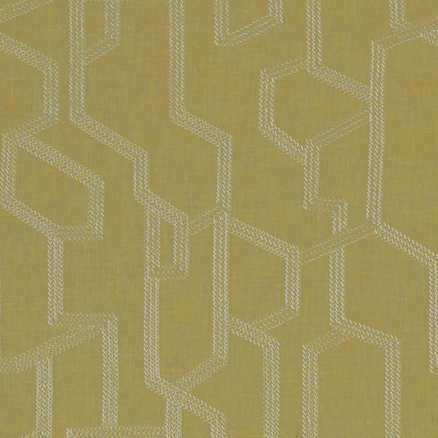 Clarke & Clarke LABYRINTH CITRON Drapery Fabric