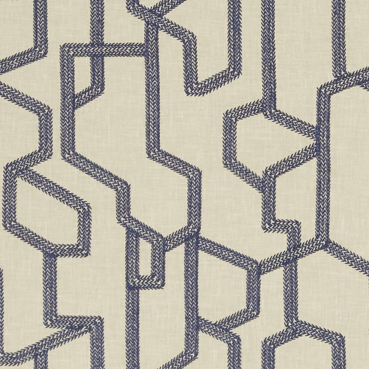 Clarke & Clarke LABYRINTH MIDNIGHT Drapery Fabric