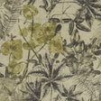 Clarke & Clarke MADAGASCAR CHARCOAL/CHARTEUSE Fabric