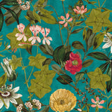 Clarke & Clarke PASSIFLORA KINGFISHER Fabric