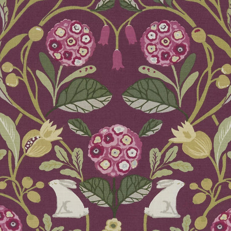 Clarke & Clarke FORESTER PLUM Fabric