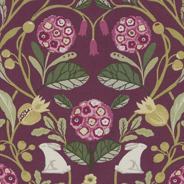 Clarke & Clarke FORESTER PLUM Fabric